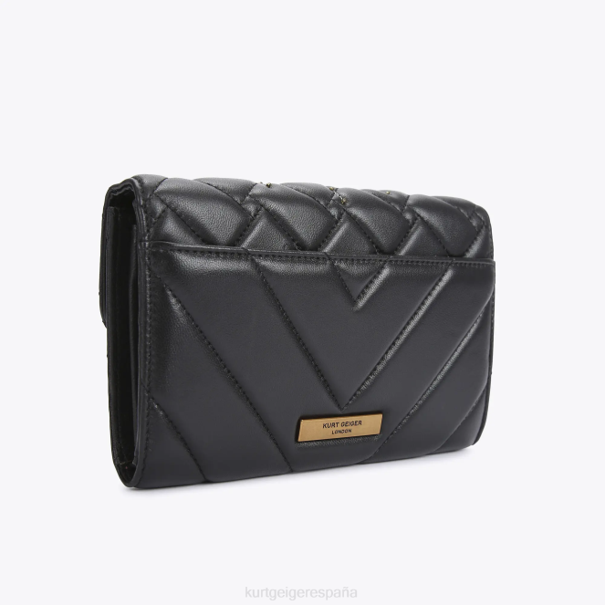 Kurt Geiger mujer cartera london kensington con cadena y ojo 2LPR96 | bolsas negro